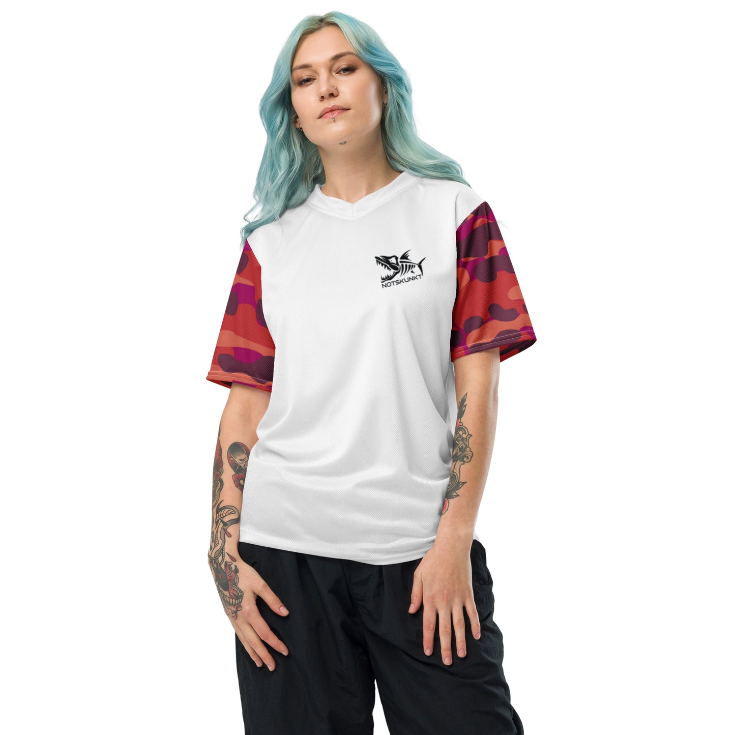 Recycled unisex sports jersey red