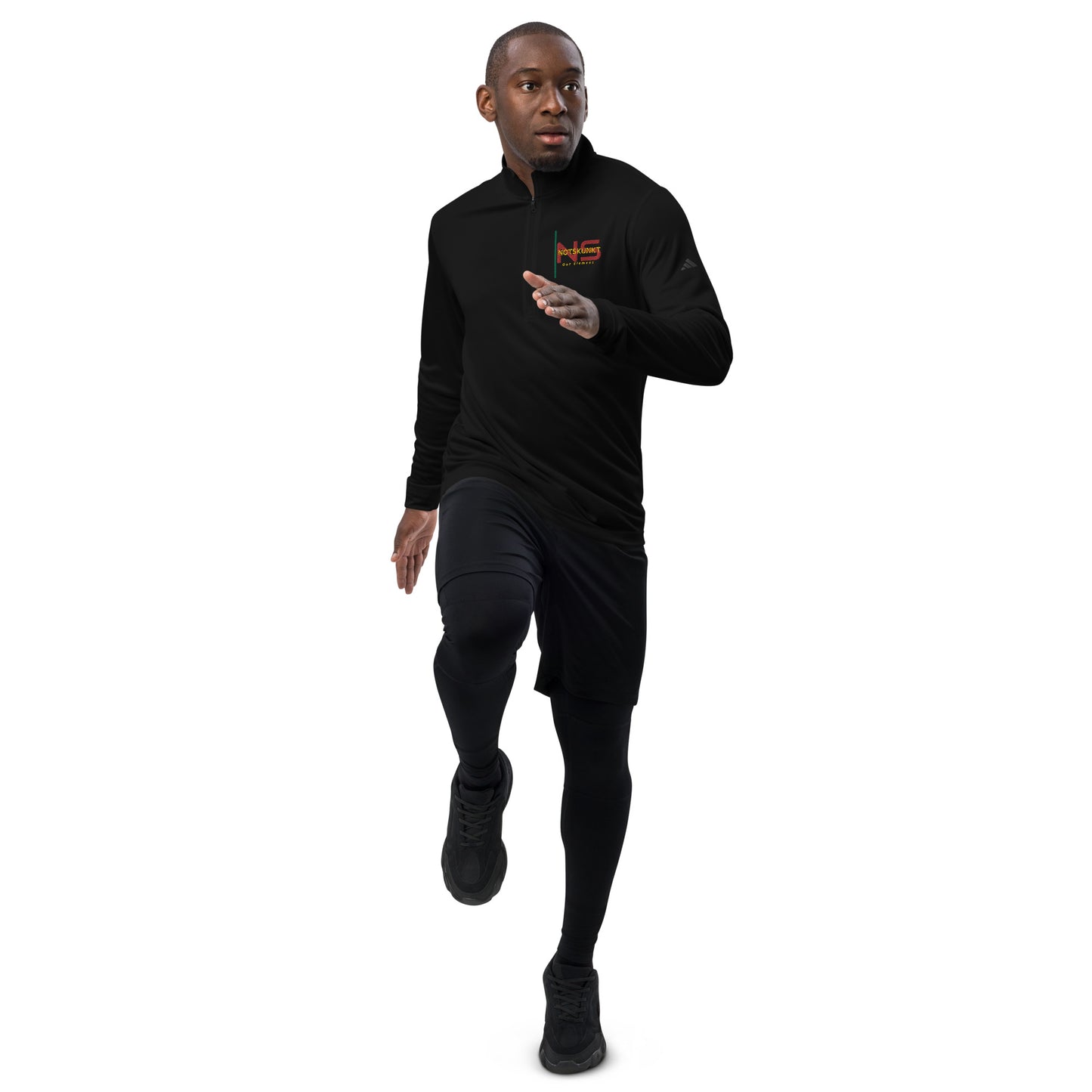 Embroidered Adidas Quarter zip pullover