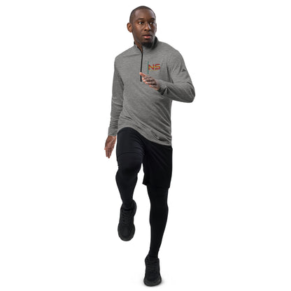 Embroidered Adidas Quarter zip pullover