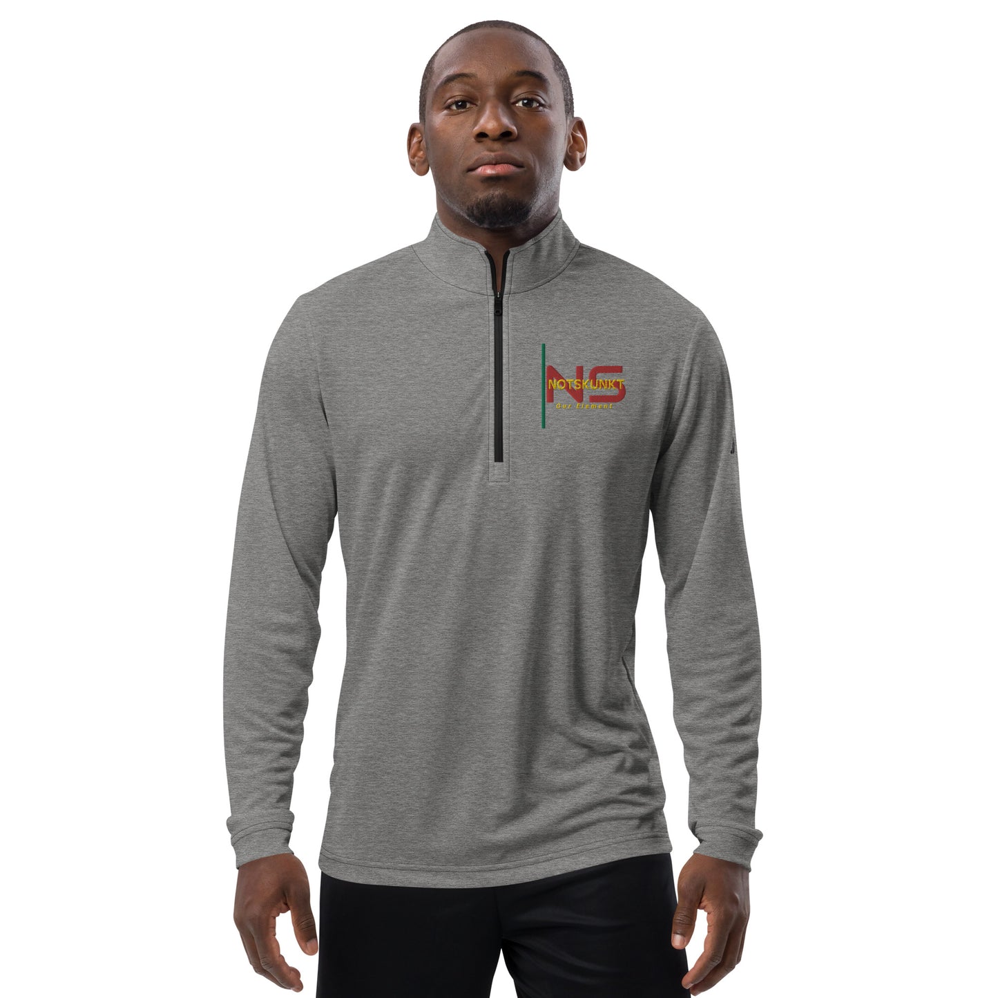Embroidered Adidas Quarter zip pullover