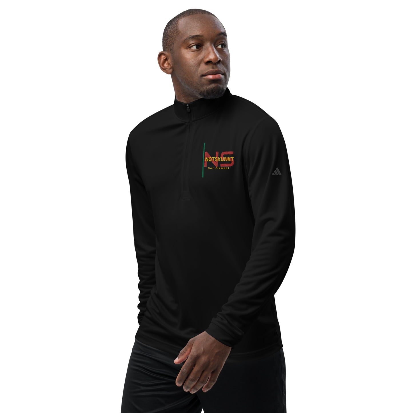 Embroidered Adidas Quarter zip pullover