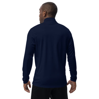 Embroidered Adidas Quarter zip pullover