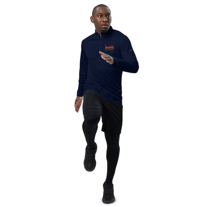 Embroidered Adidas Quarter zip pullover