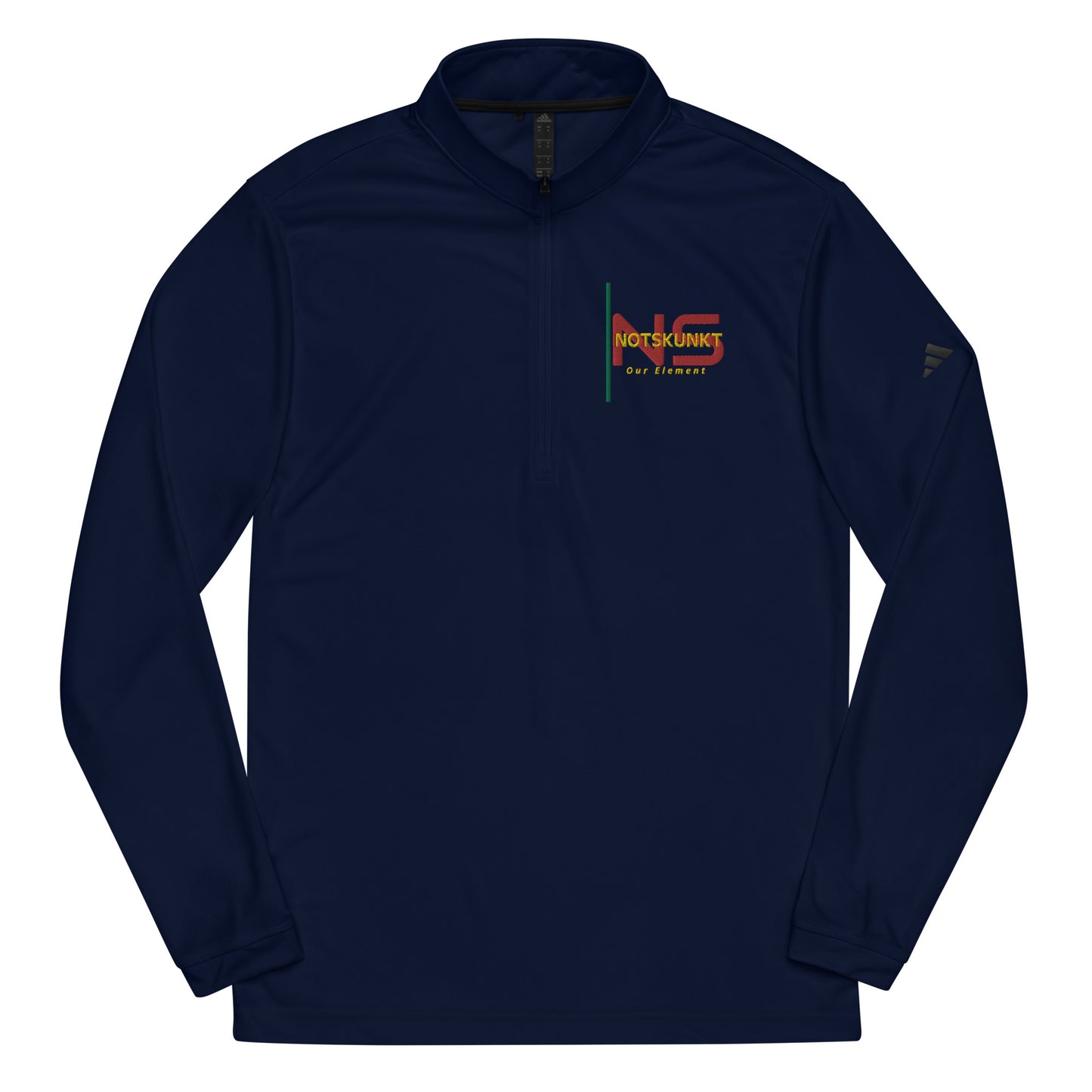 Embroidered Adidas Quarter zip pullover