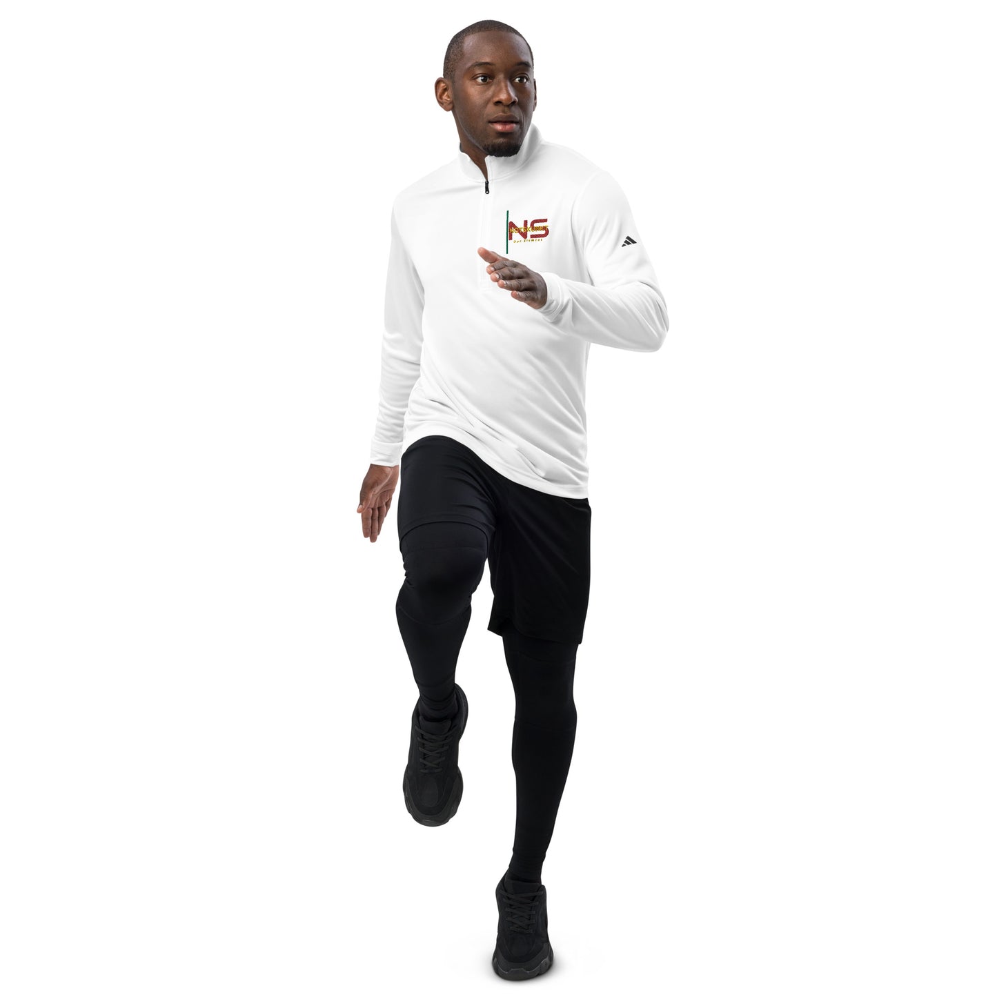 Embroidered Adidas Quarter zip pullover
