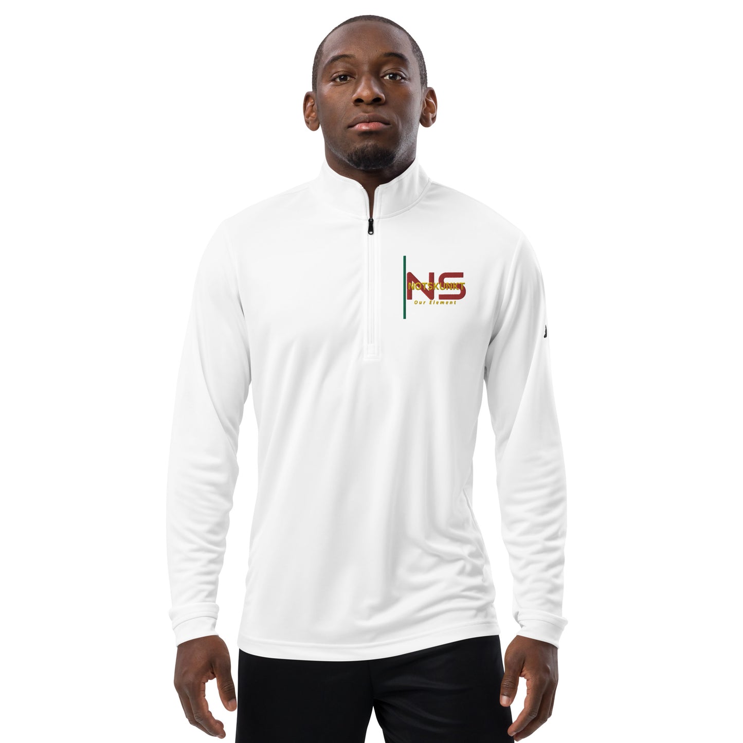 Embroidered Adidas Quarter zip pullover